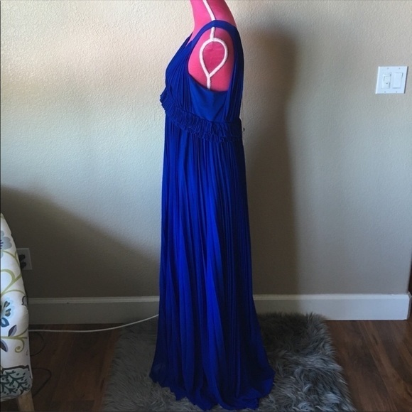 Rebecca Taylor Empire Waist Pleated Chiffon Dress Formal Evening Prom Wedding 8 - Picture 7 of 9